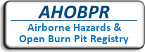 Airborne Hazards and Open Burn Pit Registry (AHOBPR) logo